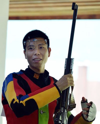 Phùng Lê Huyên - Thanh Hoá, phá 2 KLQG nội dung 50m Súng trường 3x40 nam tại giải Tay súng xuất sắc QG 2014